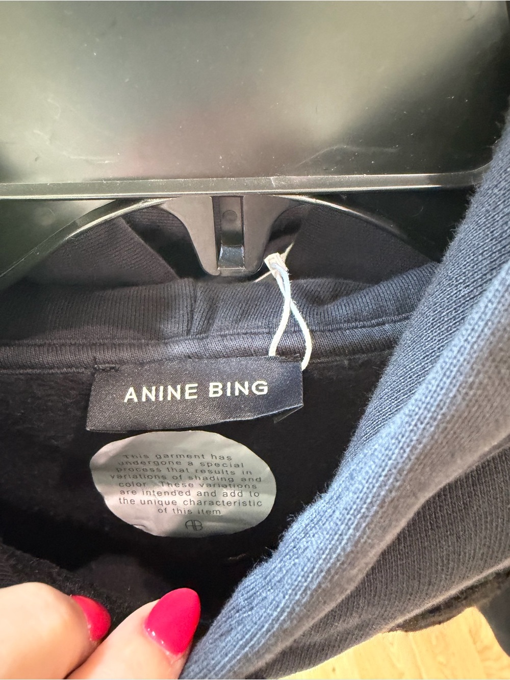 NWT Anine Bing Jaci Letterman Oversized Hoodie - Picture 5 of 5